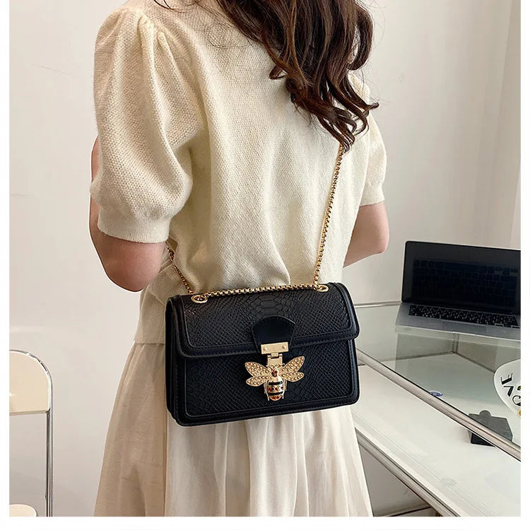 Luxury Crocodile Print Handbag