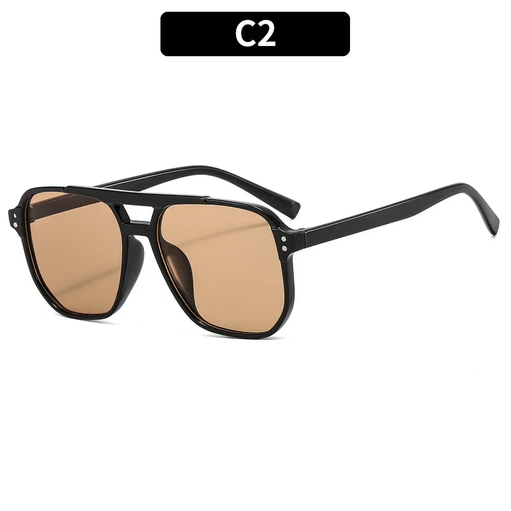 Vintage Square Polygon Sunglasses