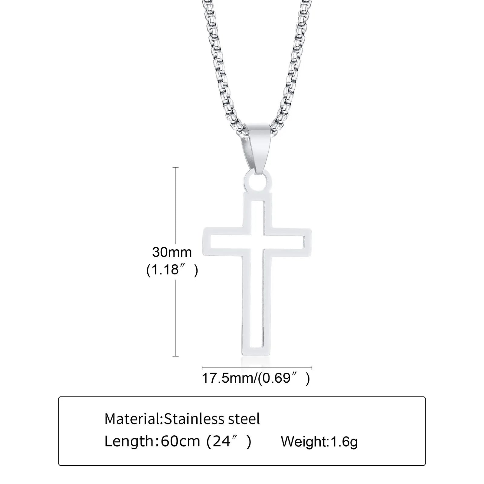 Minimalist Stainless Steel Cross Necklace