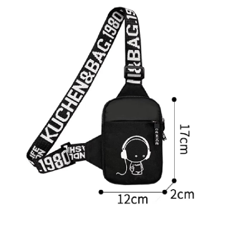 Graffiti Print Hip Hop Chest Bag