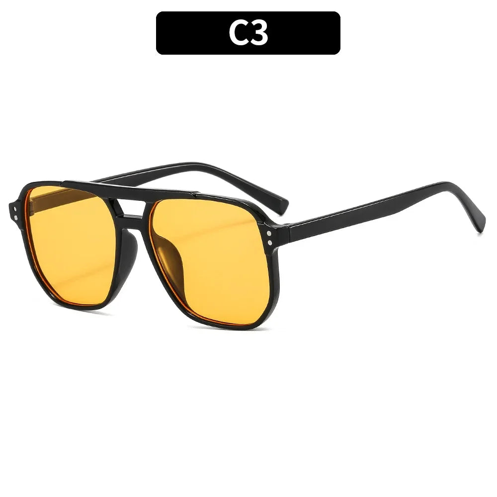 Vintage Square Polygon Sunglasses