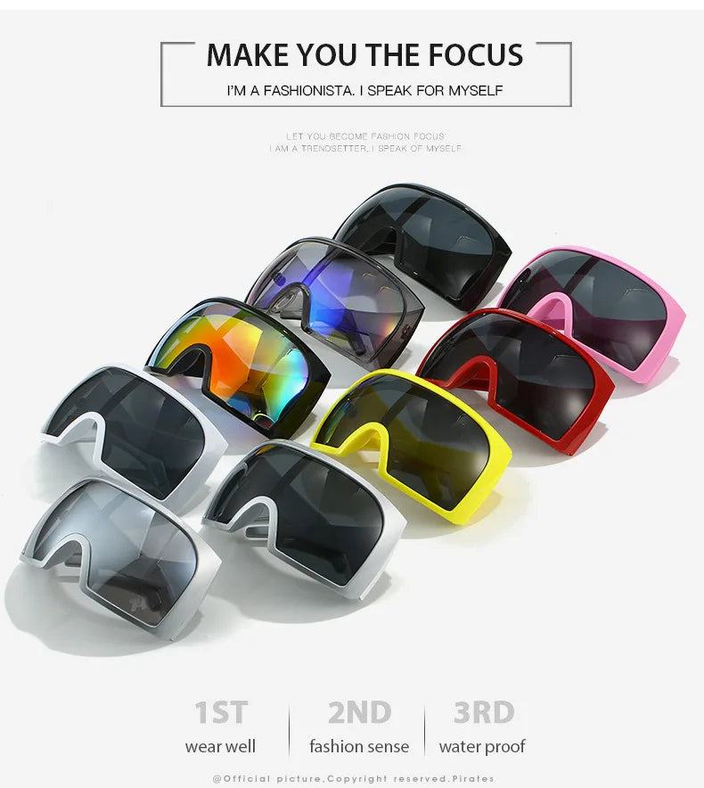 Shield Wrap Sunglasses – Futuristic UV400 Shades