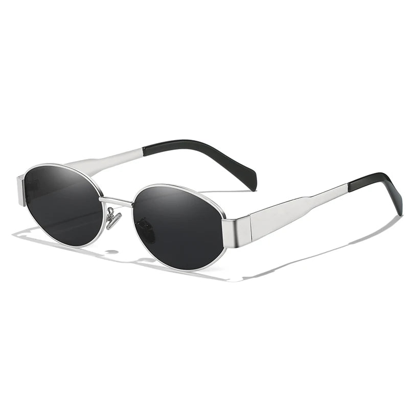 Alloy Oval Sunglasses