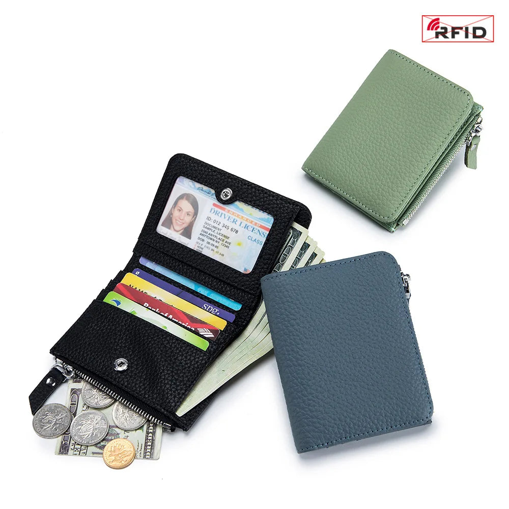 Women's RFID Leather Slim Wallet