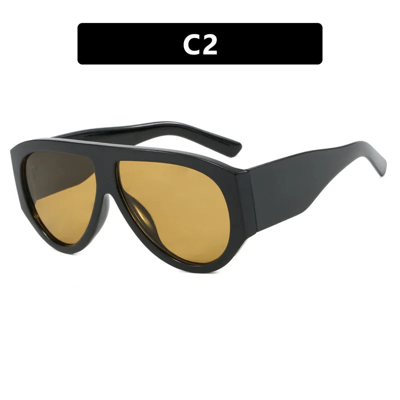 Retro Oversized Oval Sunglasses