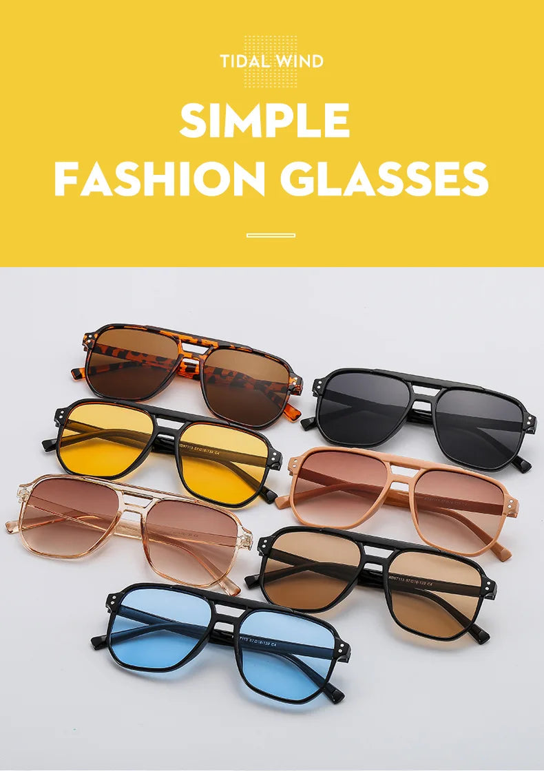 Vintage Square Polygon Sunglasses