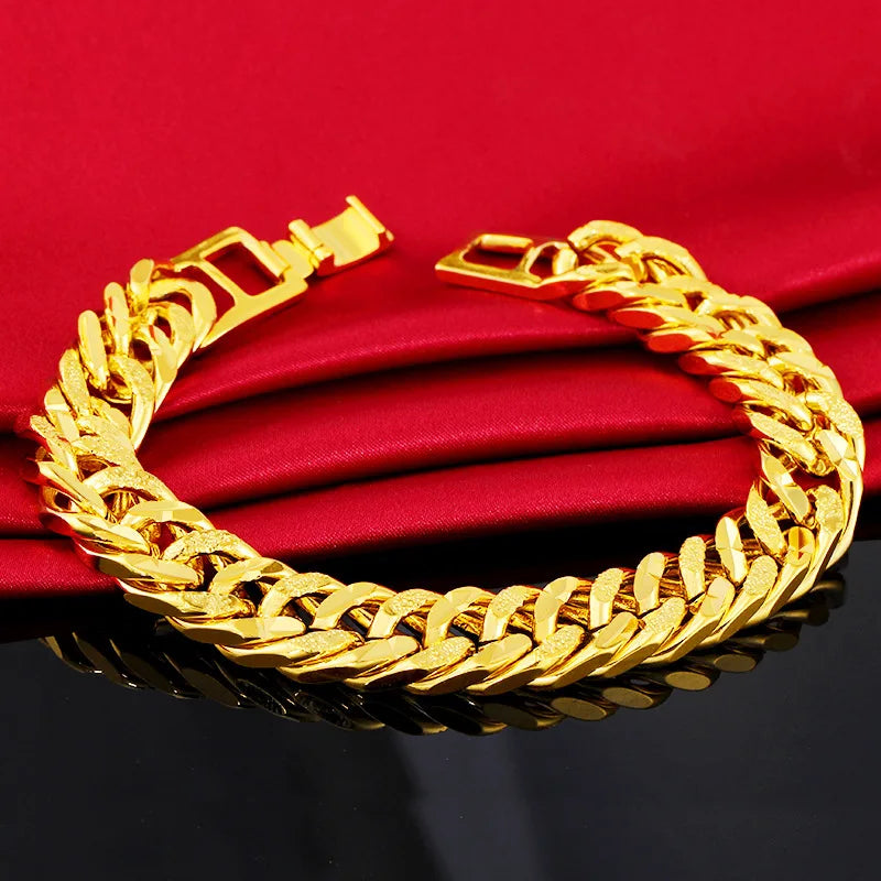 Gold Sterling Silver Chain Bracelet — Unisex