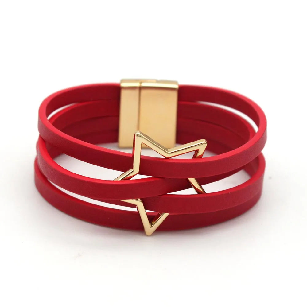 Multilayer Leather Wrap Bracelet