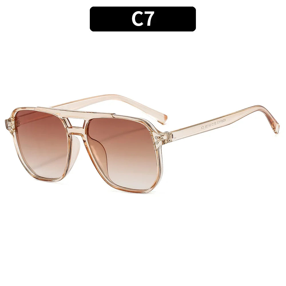 Vintage Square Polygon Sunglasses