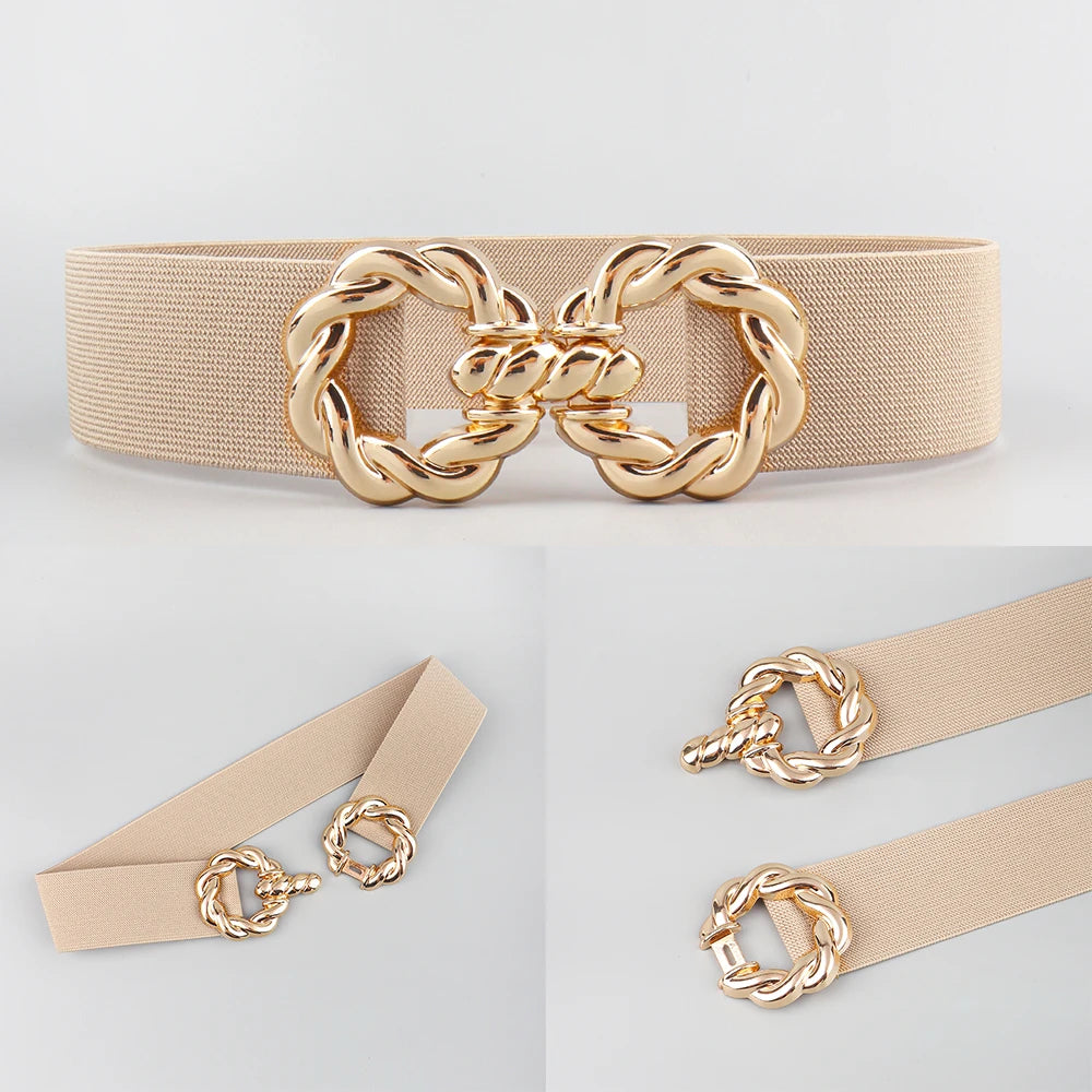 Luxury Corset Waist Belt — Metal Buckle