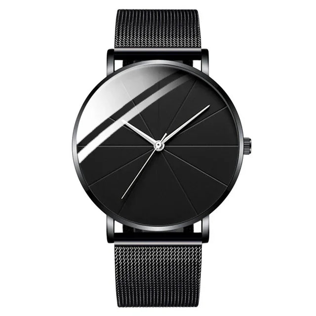 Men's Minimalist Ultra-Thin Mesh Belt Quartz Watch