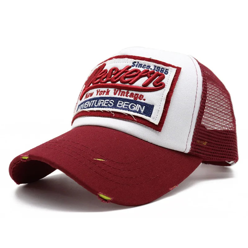 Letter Embroidery Trucker Hat