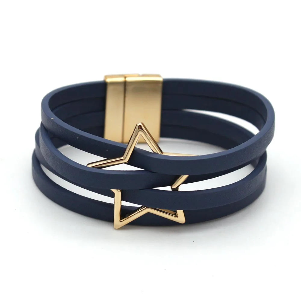 Multilayer Leather Wrap Bracelet
