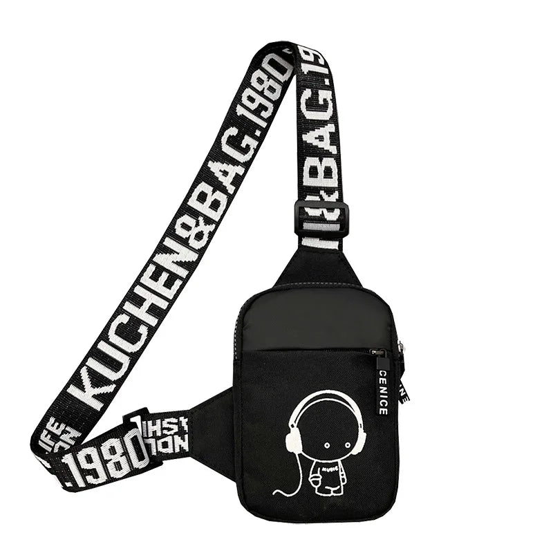 Graffiti Print Hip Hop Chest Bag
