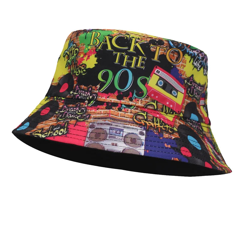 Reversible Letter Hip Hop Panama Hat