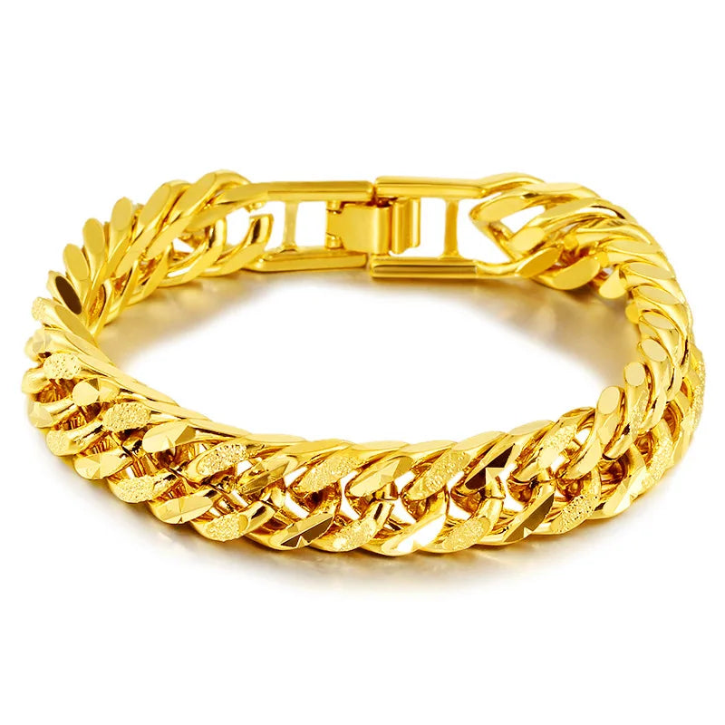 Gold Sterling Silver Chain Bracelet — Unisex
