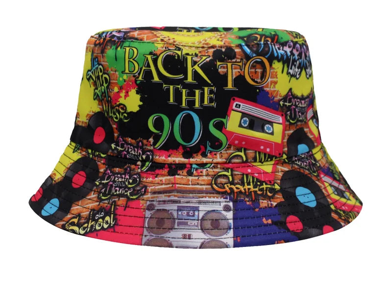 Reversible Letter Hip Hop Panama Hat
