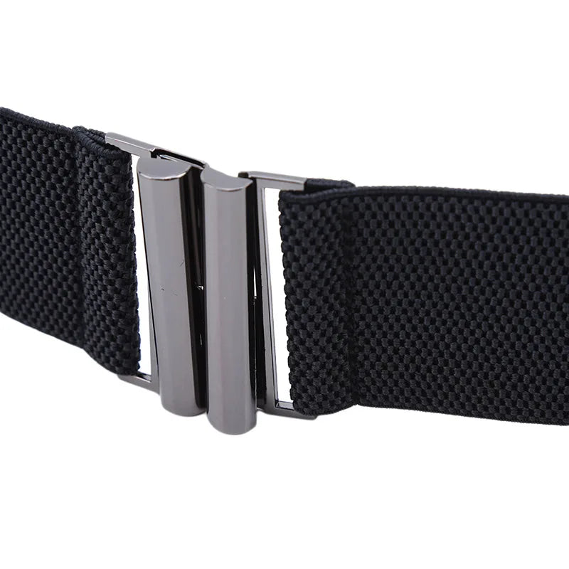 Elastic Wide Waist Belt — Women's Buckle Strap