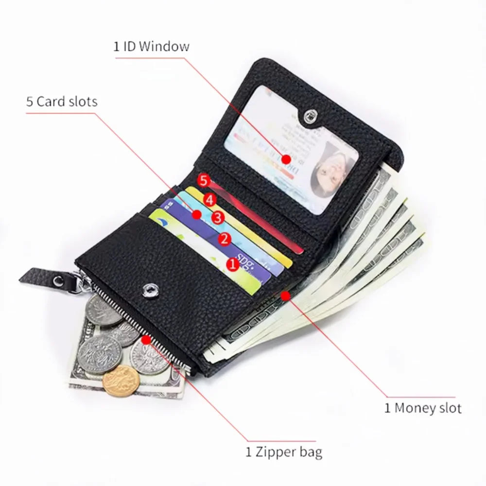 Women's RFID Leather Slim Wallet