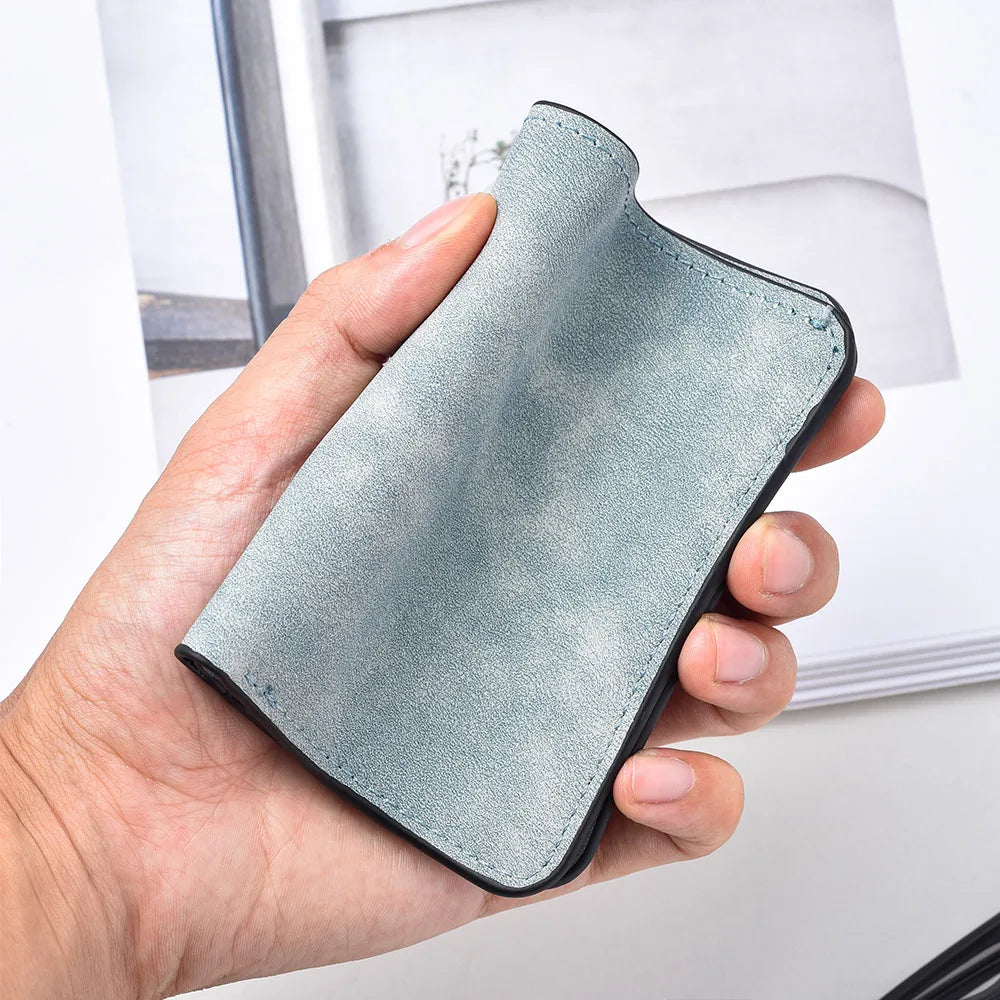 Men's Slim Leather Wallet & ID Holder