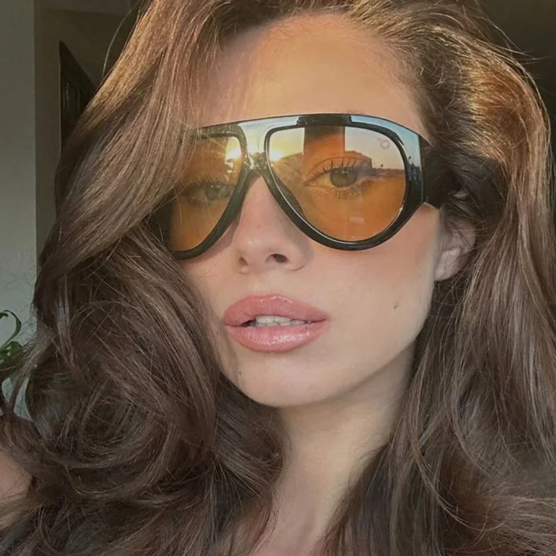 Retro Oversized Oval Sunglasses