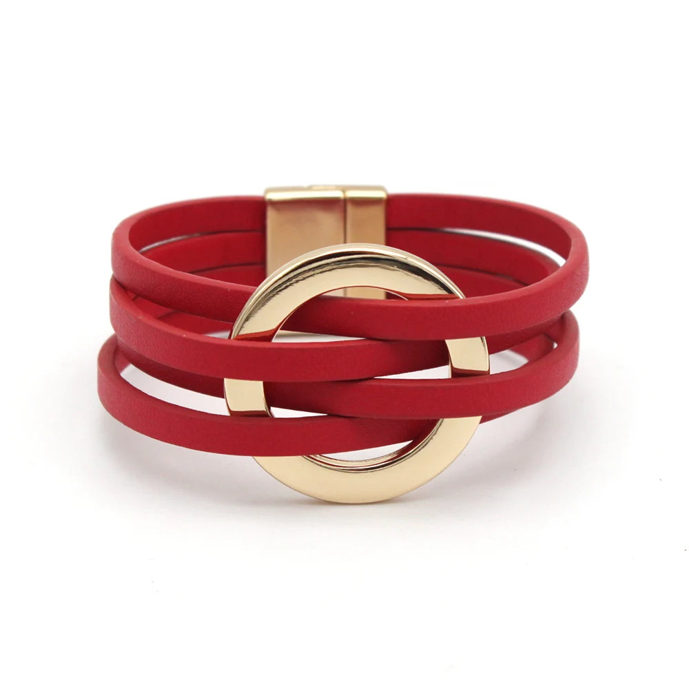 Multilayer Leather Wrap Bracelet