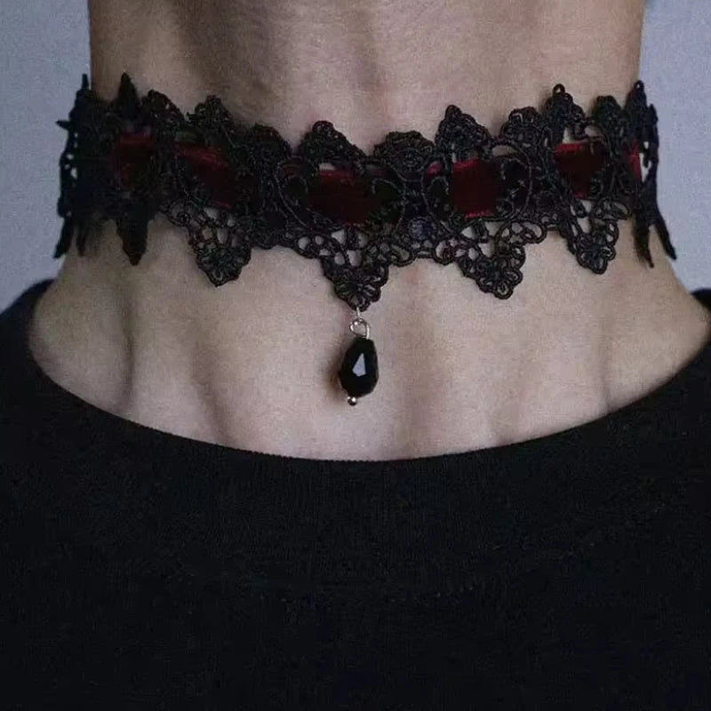 Gothic Lace Velvet Choker
