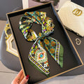 Luxury Floral Print Silk Square Scarf